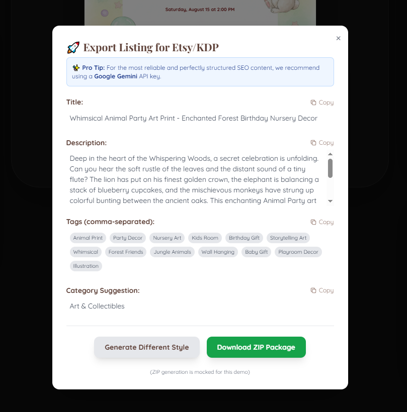 Real Invitation Result Generated by InviteaBloom AI